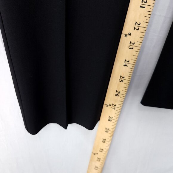 Theory Wool Straight Leg Dress Pants Womens Size 8 Career Black - Picture 12 of 14